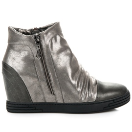 Vinceza Stivaletti Argento grigio