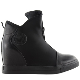 Sneakers nere con zeppa 168-129 nere nero