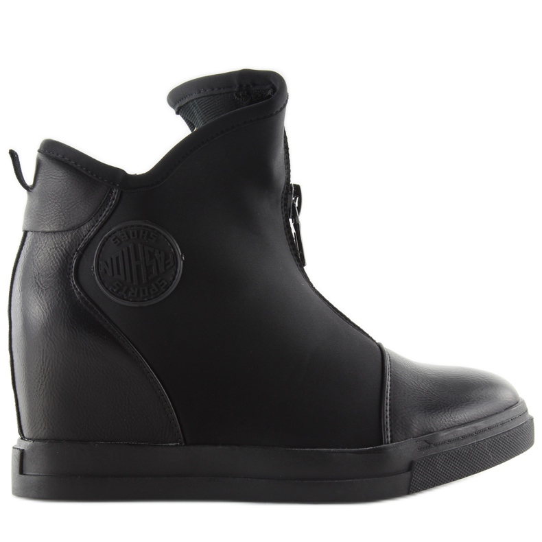 Sneakers nere con zeppa 168-129 nere nero