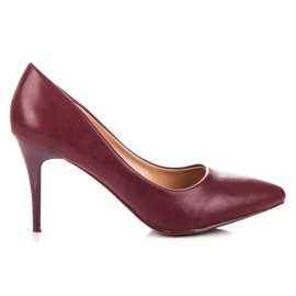 Ideal Shoes Tacchi alti bordeaux rosso