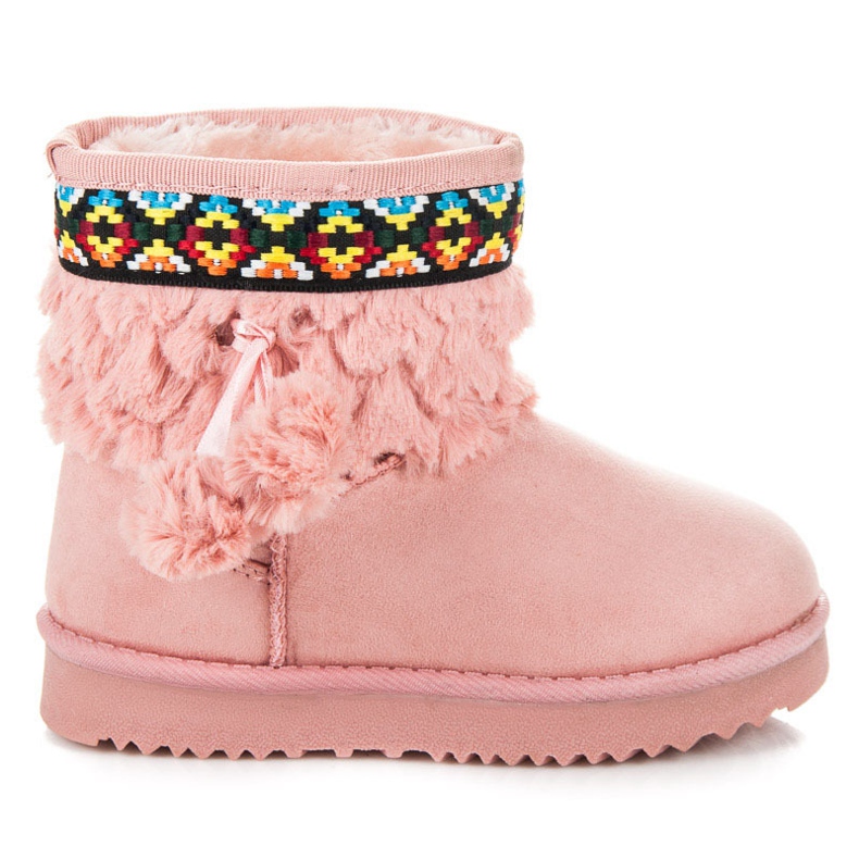 Kylie Stivali da neve con pompon rosa