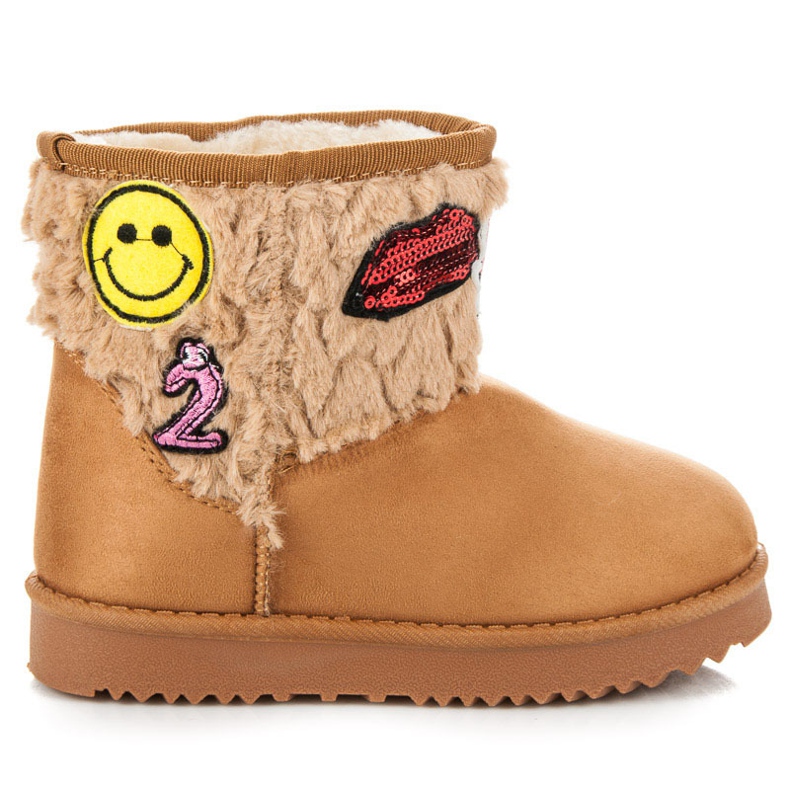 Kylie Mukluki con patch marrone