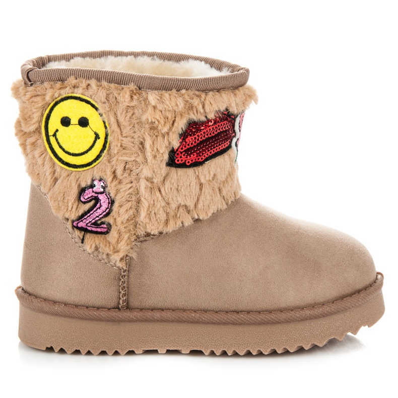 Kylie Mukluki con patch marrone