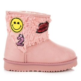 Kylie Mukluki con patch rosa