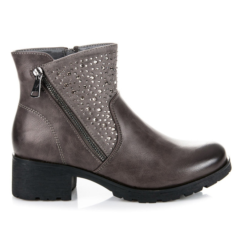 Vices Stivaletti casual con zip grigio