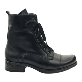 Stivali in pelle con cerniera Angello 2060 nero