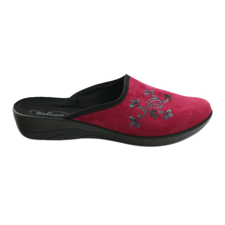 Scarpe da donna Befado 552D004 pantofole bordeaux rosso multicolore