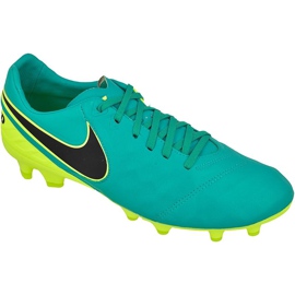 Scarpe da calcio Nike Tiempo Legacy Ii Fg M 819218-307 blu navy, verde, giallo blu