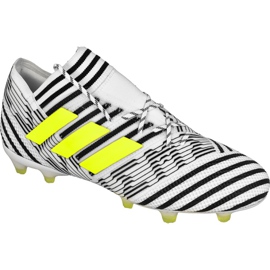 Scarpe da calcio Adidas Nemeziz 17.1 Fg M BB6075 multicolore bianco
