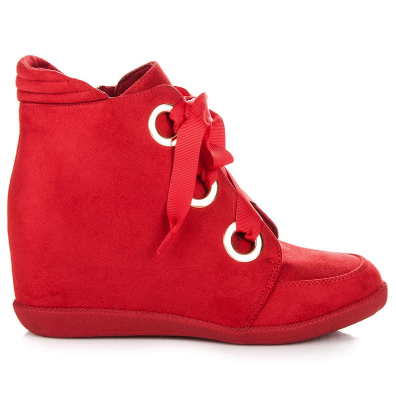 Kylie Stivaletti annodati con nastro rosso