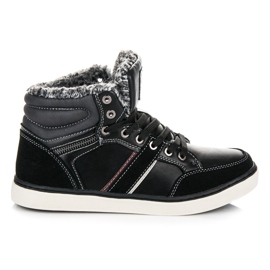 Arrigo Bello Sneaker in pelle di montone nero