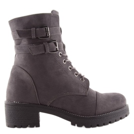 Stivali grigi Workery Suede grigio TS10 Grigio