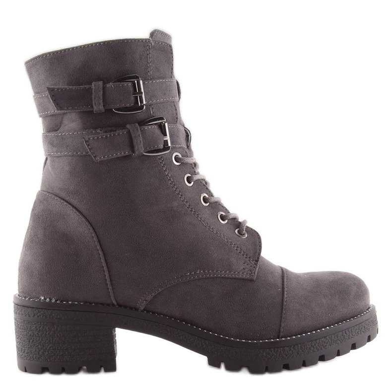 Stivali grigi Workery Suede grigio TS10 Grigio