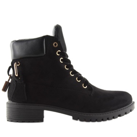 Stivali neri in legno per donna AT-0623-L Black nero