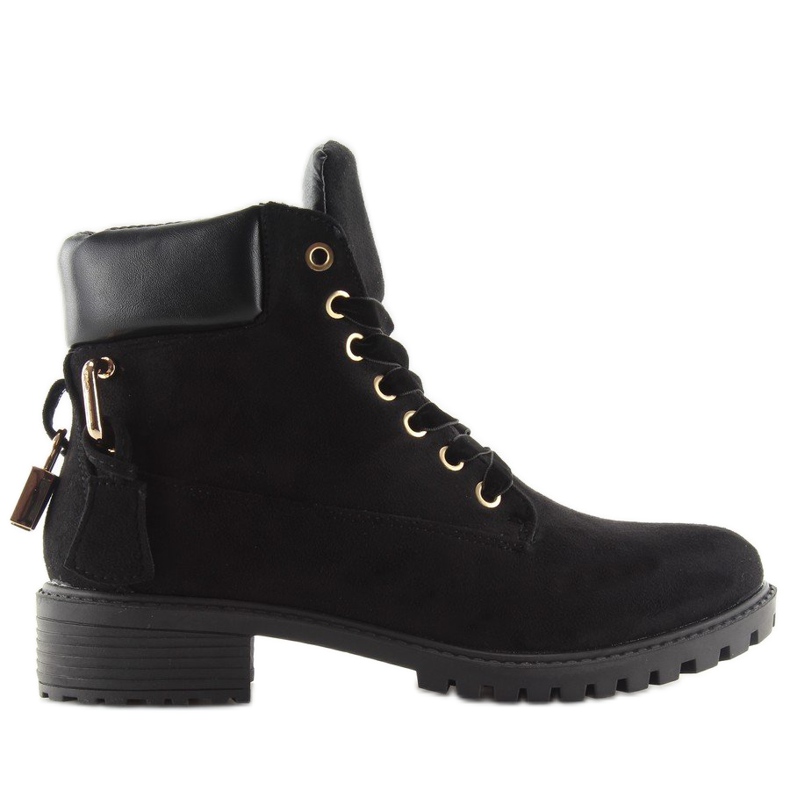Stivali neri in legno per donna AT-0623-L Black nero