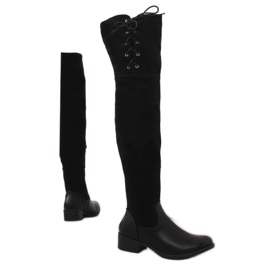 Stivali da moschettiere neri FR-1152 neri nero