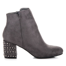 Yes Mile Stivali eleganti in pelle scamosciata grigio