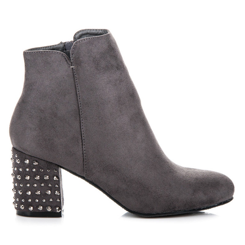 Yes Mile Stivali eleganti in pelle scamosciata grigio