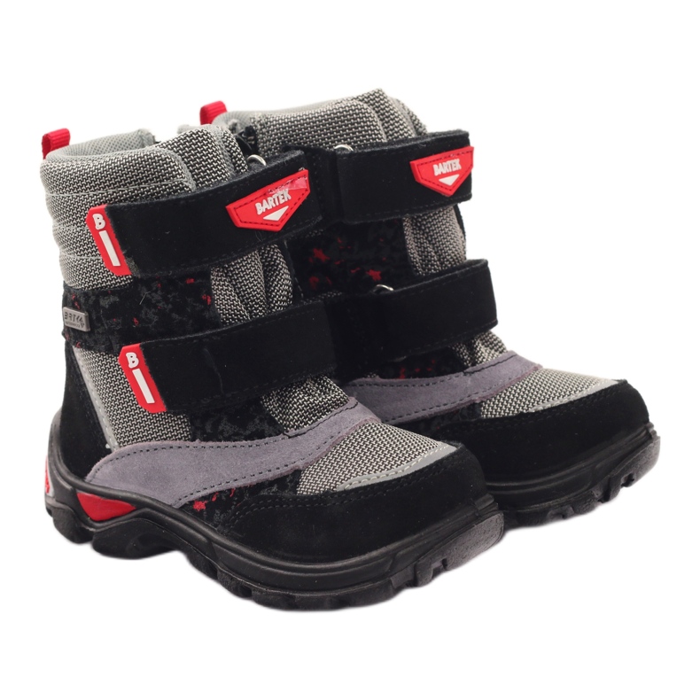 Bartek Stivali Stivali impermeabili 21473 nero rosso grigio