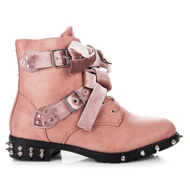 Vices Borse in camoscio con borchie rosa
