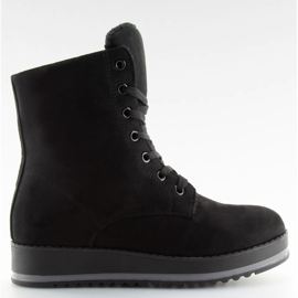 Stivali da donna con lacci neri H908 neri nero