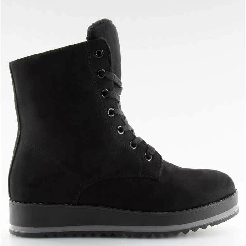 Stivali da donna con lacci neri H908 neri nero