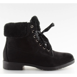 Stivali neri stringati da donna NC87 neri nero