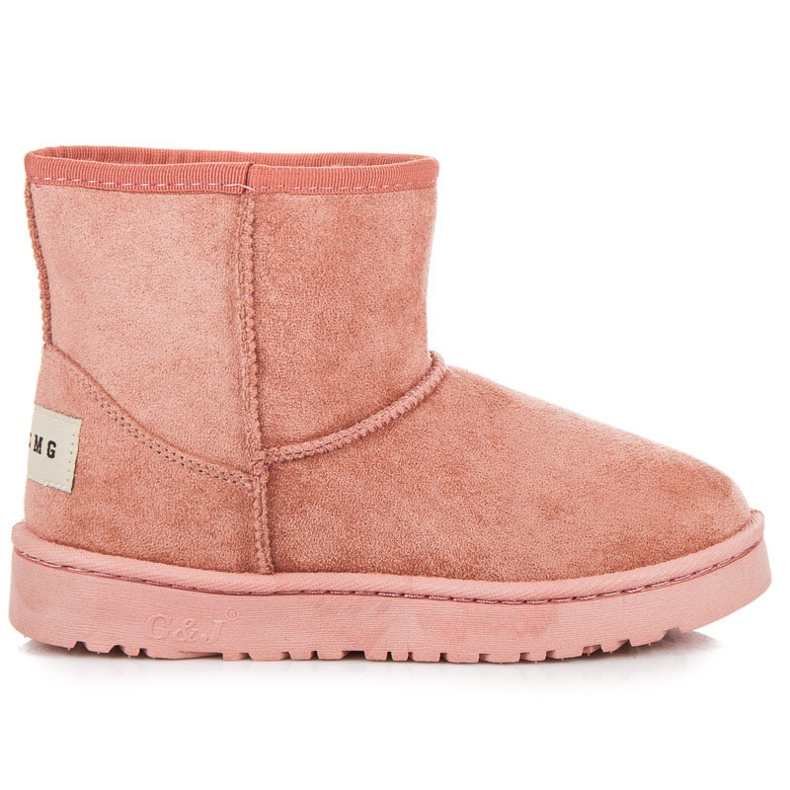 Bella Paris Stivali da neve in pelle scamosciata rosa