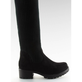 Stivali da moschettiere neri 6820-PG neri nero