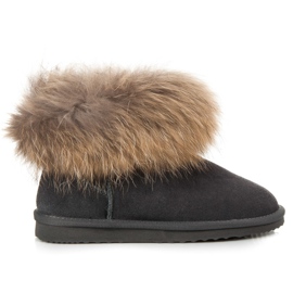 Coco Perla Mukluki in pelle grigio