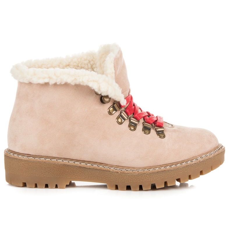 Vices Stivali bassi con cappotto in montone marrone