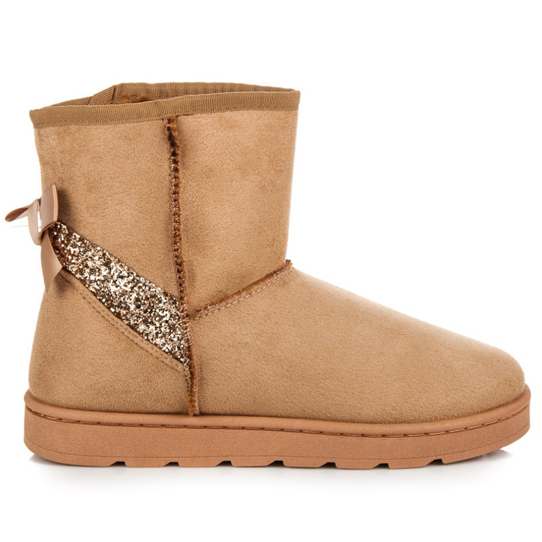 Vices Doposci in pelliccia con glitter marrone