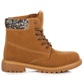 Trapper con glitter marrone