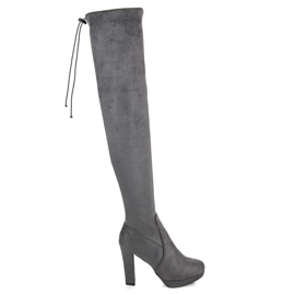 Vices Stivaletti in camoscio grigio scuro