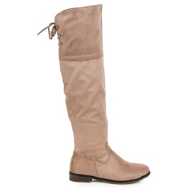 Juliet Stivali beige con rilegatura