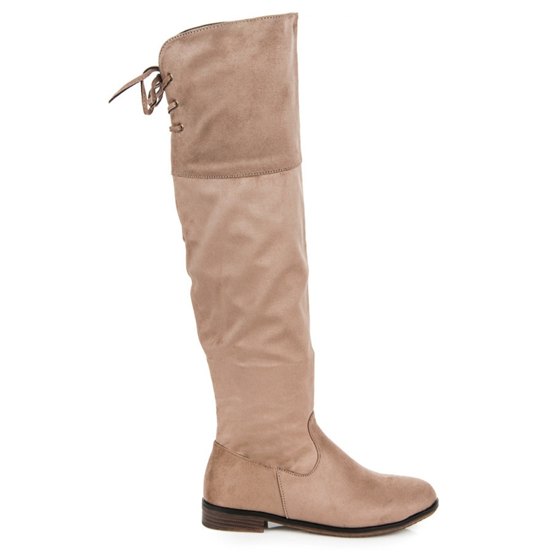 Juliet Stivali beige con rilegatura