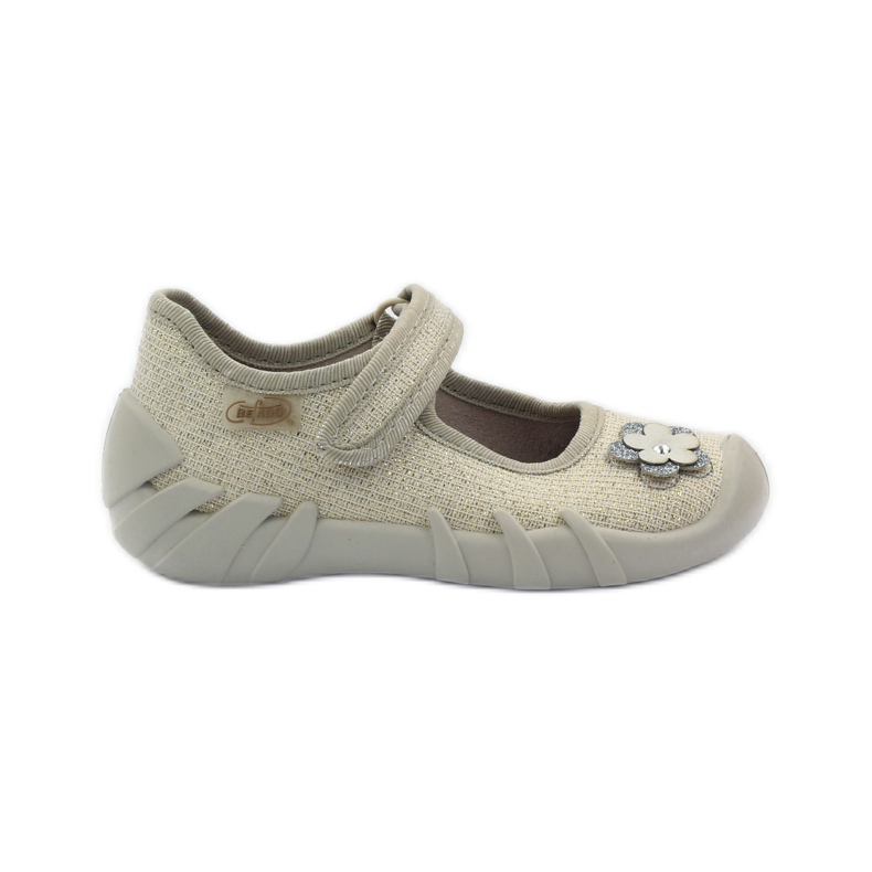 Befado scarpe per bambini ballerine pantofole 109p163 marrone grigio giallo