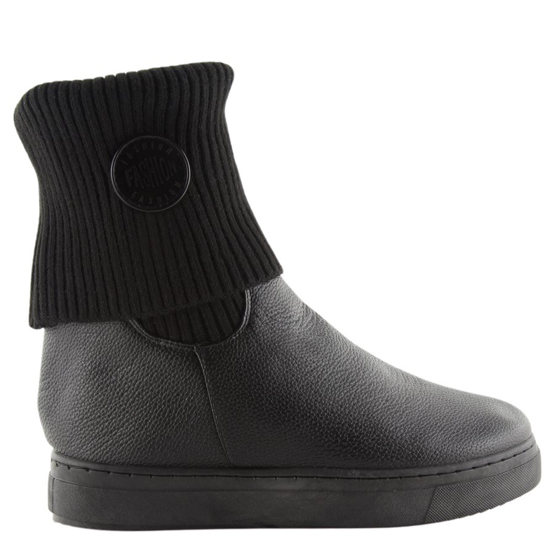 Stivali con tomaia in lana nera NB30 Black nero