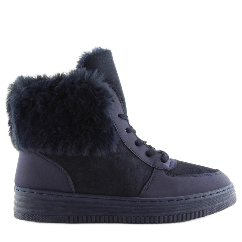 Sneakers blu scuro con imbottitura spessa blu navy