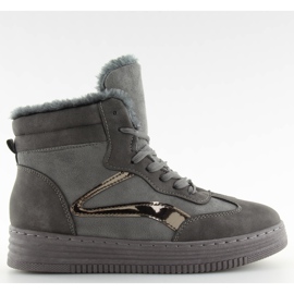 Sneakers isolate grigie BOK-1103 grigio scuro