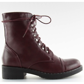 Stivali stivaletti con vino rosso bordeaux multicolore