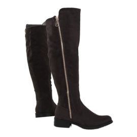 Stivali da equitazione grigi da donna 6811-PG Grigio
