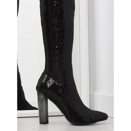 Stivaletti neri con paillettes AE55P neri nero