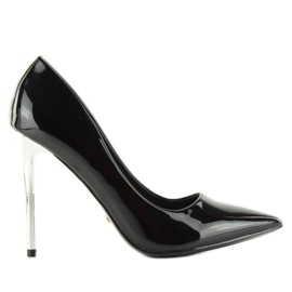 Décolleté Argento Tacchi neri NF03 Nero