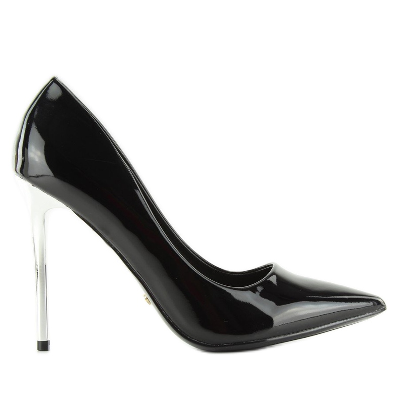 Décolleté Argento Tacchi neri NF03 Nero