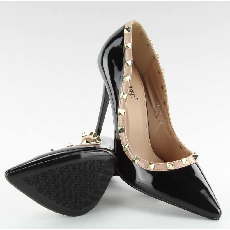 Décolleté con tacco a spillo Valentina black LL-76P Black nero marrone