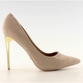 Tacchi alti in camoscio LE-08 Beige