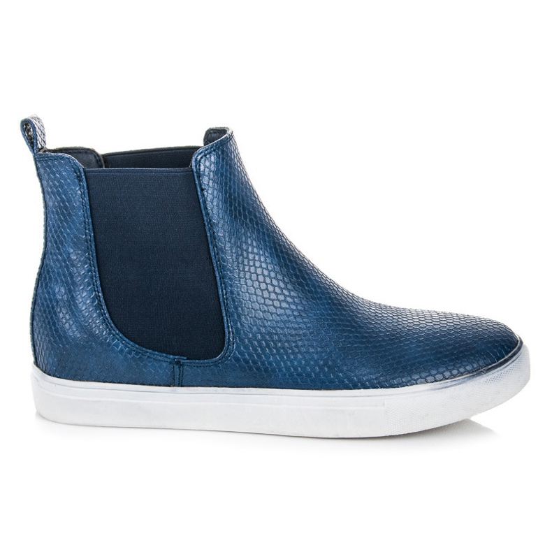 Mckeylor Sneakers alte con stampa serpente blu