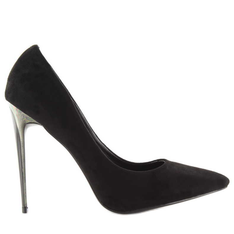 Décolleté In Pelle Scamosciata Nera 66-29 nero