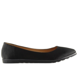 Ballerine nere satinate A8621 nere nero